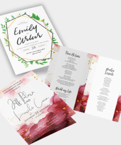 4 Page A5 Wedding Order of Services